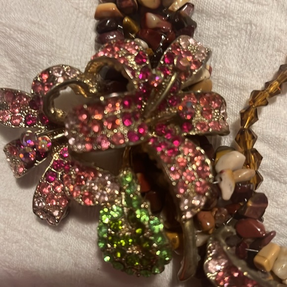 Jewellry necklace amber rhinestone rocks spiritual goddess by  Sarah Williams - Picture 5 of 7